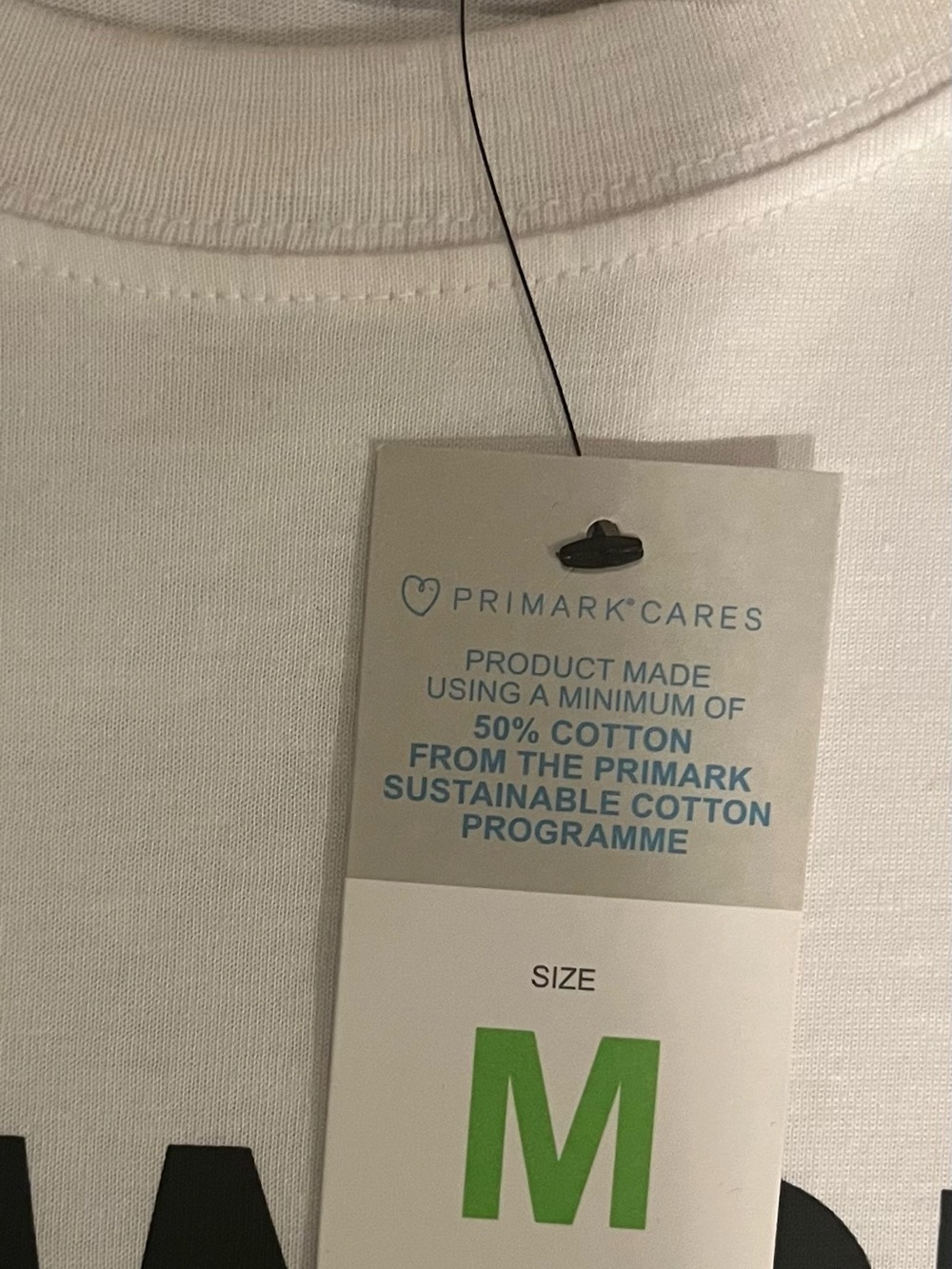 PRIMARK White COMMON SENSE Crew Sz M Tee ORIG $74+! DESIGNER Deal. AS IS